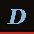 The Dossyer favicon, a blue serif D on ink with a red bar