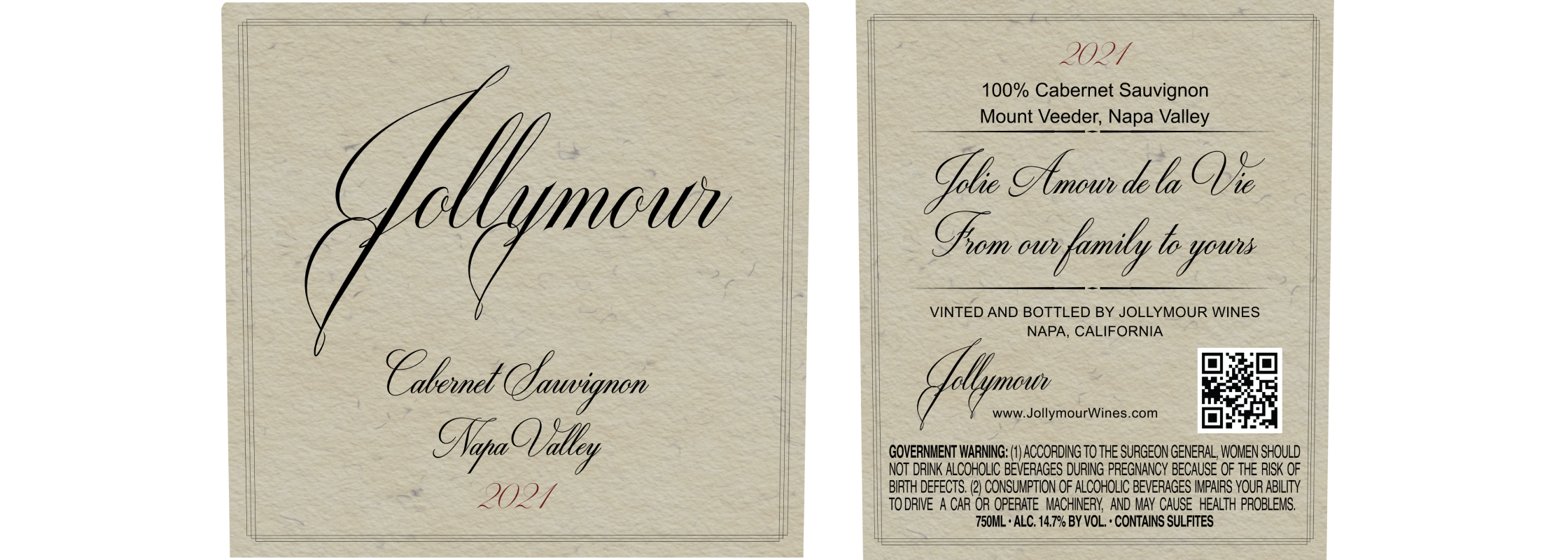 Final front and back labels