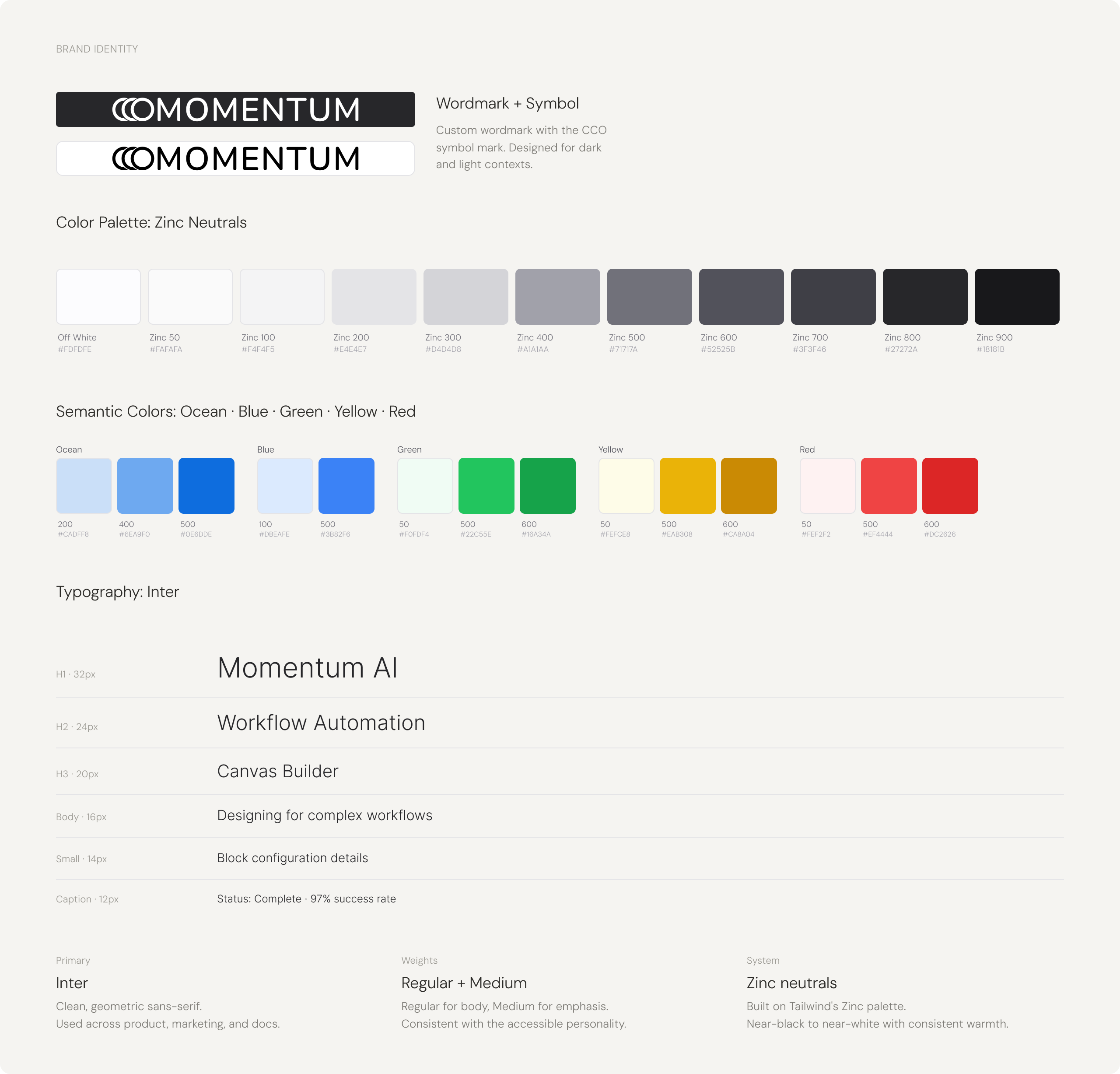 Brand system: logo, colors, and typography